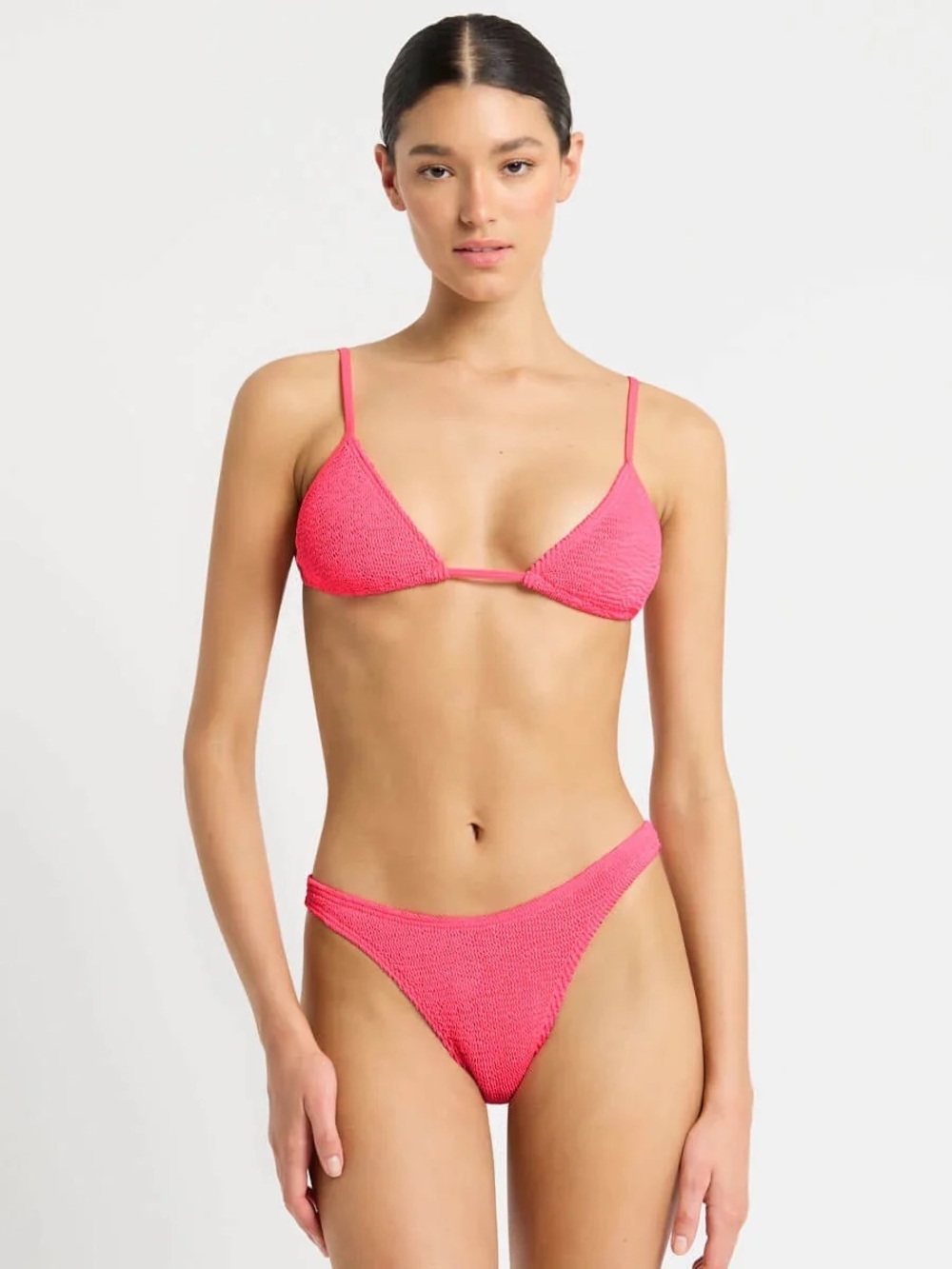 BOND-EYE Luana Triangle Top - Neon Azalea and brief Bikini Set